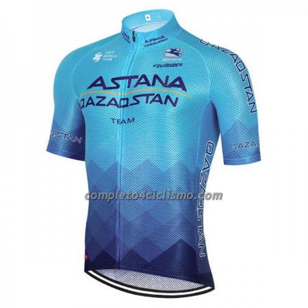 Maglia 2023 Astana Qazaqstan Manica Corta Blu